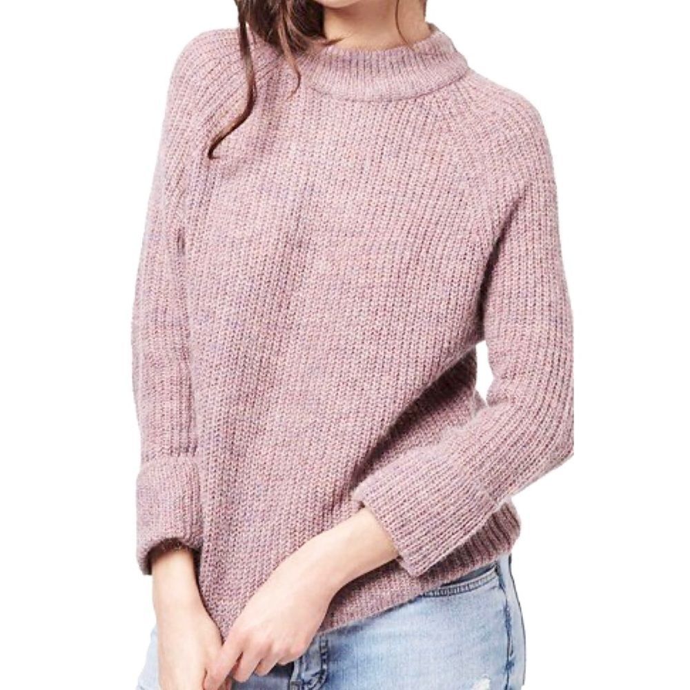 Women’s Topshop Purple Fuzzy Alpaca Wool Blend Sweater